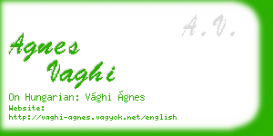 agnes vaghi business card
